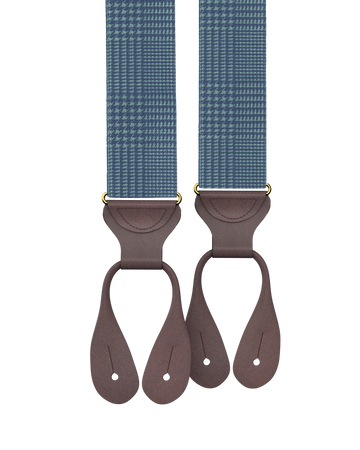 Pre-Order: Limited Edition<br>Glen Check Navy Suspenders - KK & Jay Supply Co.