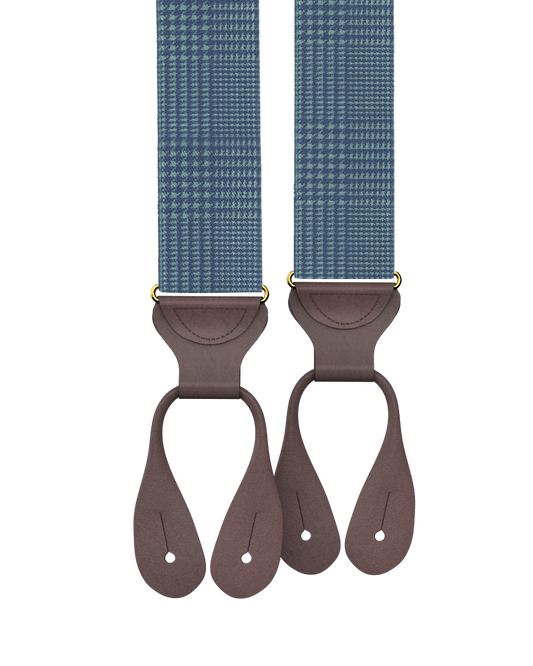 Pre-Order: Limited Edition<br>Glen Check Navy Suspenders - KK & Jay Supply Co.