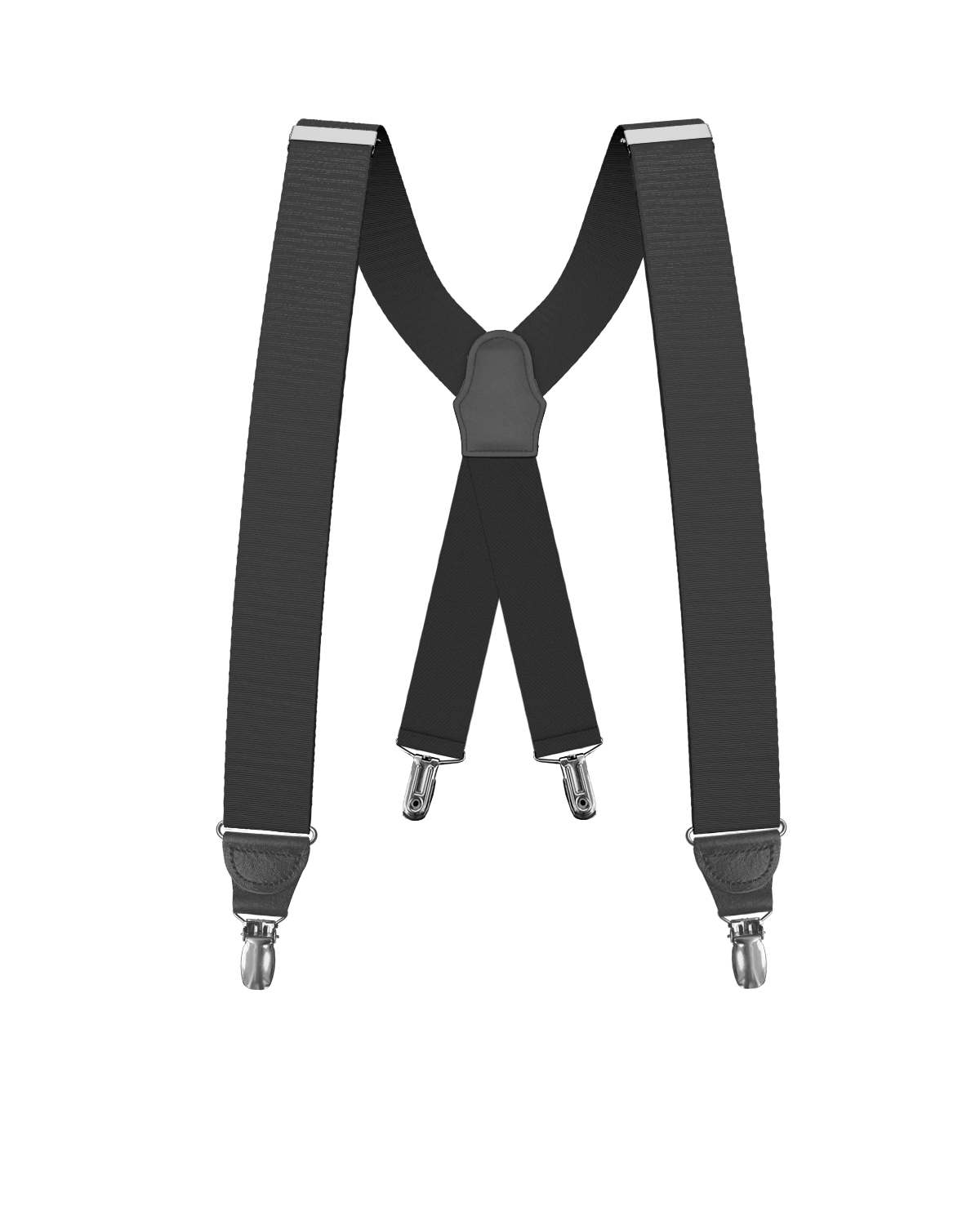 Black Grosgrain Clip-on Suspenders - KK & Jay Supply Co.