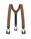 Light Brown Grosgrain Suspenders - KK & Jay Supply Co.