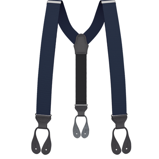 Navy Grosgrain Suspenders - KK & Jay Supply Co.