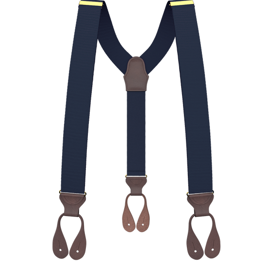 Navy Grosgrain Suspenders - KK & Jay Supply Co.