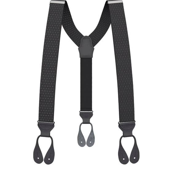 Jackson Dot Black Suspenders - KK & Jay Supply Co.