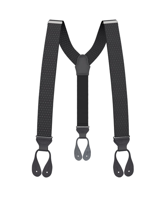 Jackson Dot Black Suspenders - KK & Jay Supply Co.