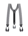 Kingsbridge Black Stripe Suspenders - KK & Jay Supply Co.