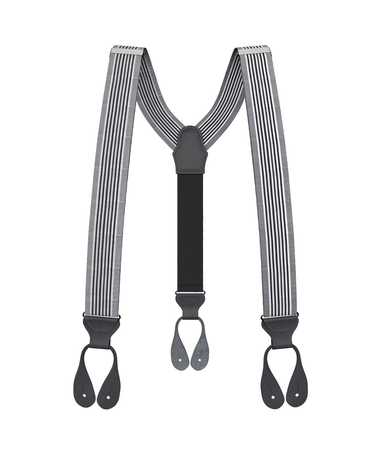 Kingsbridge Black Stripe Suspenders - KK & Jay Supply Co.
