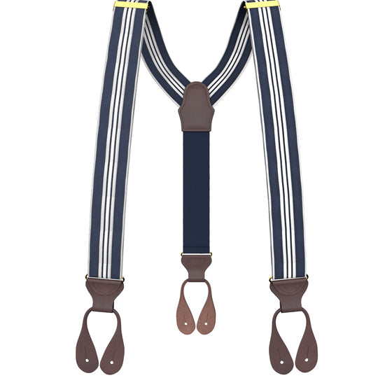 Naval Stripe Suspenders - KK & Jay Supply Co.