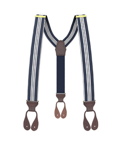 Naval Stripe Suspenders - KK & Jay Supply Co.