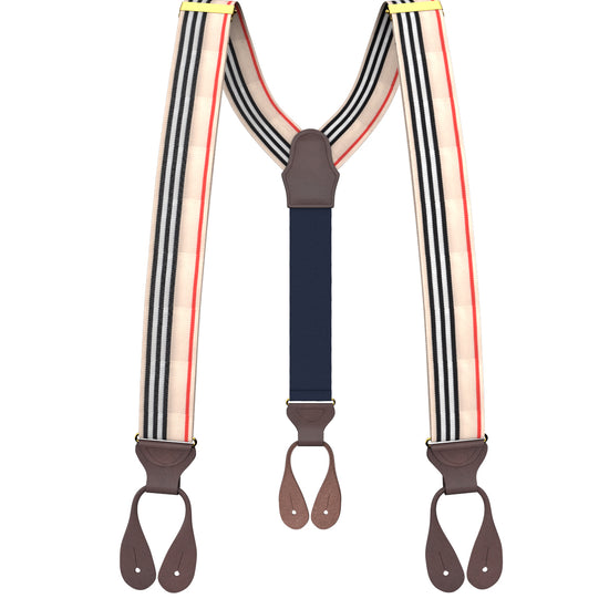 Riverdale Stripe Suspenders - KK & Jay Supply Co.