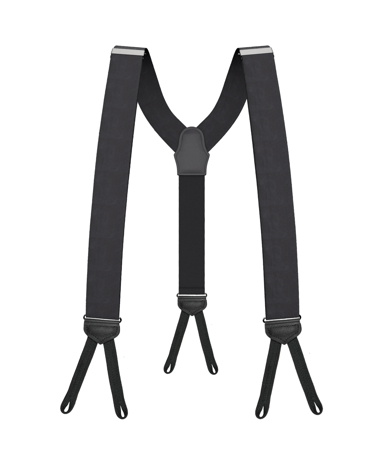 Black Silk Braided End Suspenders - KK & Jay Supply Co.