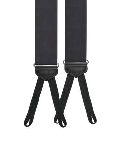 Black Silk Braided End Suspenders - KK & Jay Supply Co.