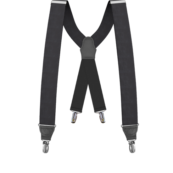 Black Silk Clip-on Suspenders - KK & Jay Supply Co.