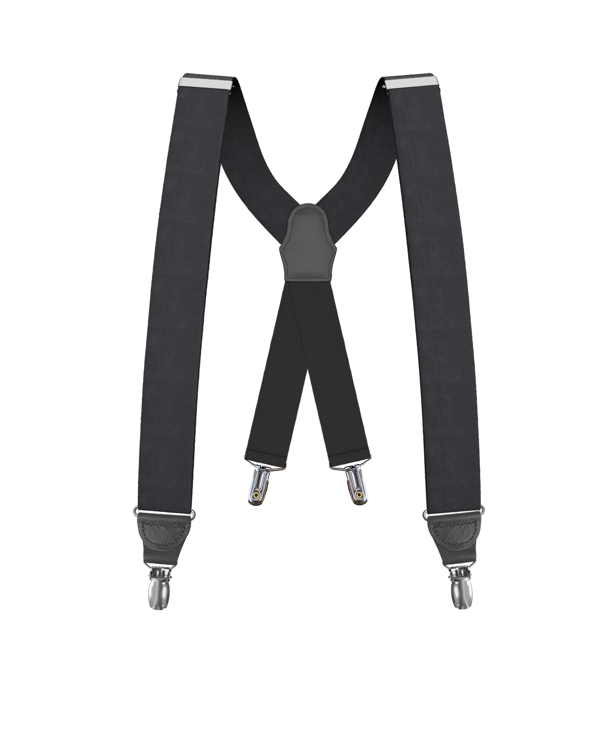 Black Silk Clip-on Suspenders - KK & Jay Supply Co.