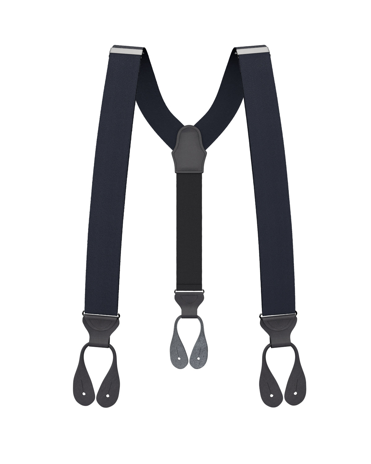 Navy Silk Suspenders - KK & Jay Supply Co.