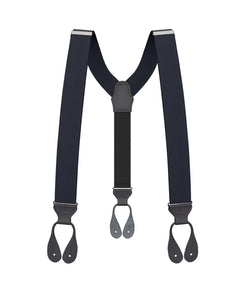 KK & Jay Supply Co.  Navy Silk Suspenders