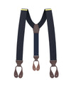 Navy Silk Suspenders - KK & Jay Supply Co.