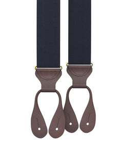 Navy Silk Suspenders - KK & Jay Supply Co.