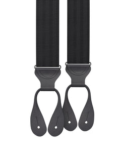 Black on Black Stripe Suspenders - KK & Jay Supply Co.