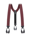 Burgundy Grosgrain Suspenders - KK & Jay Supply Co.