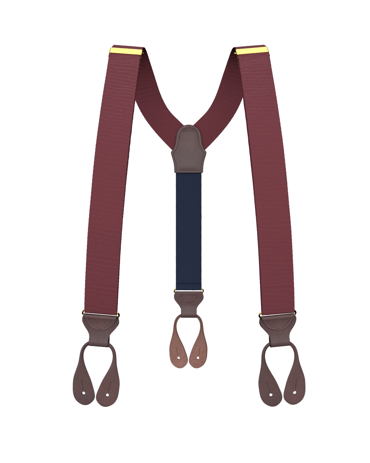 Burgundy Grosgrain Suspenders - KK & Jay Supply Co.