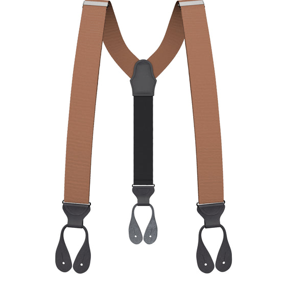 Coffee Grosgrain Suspenders - KK & Jay Supply Co.