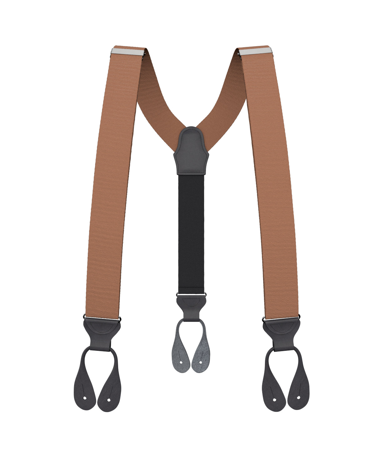 Coffee Grosgrain Suspenders - KK & Jay Supply Co.