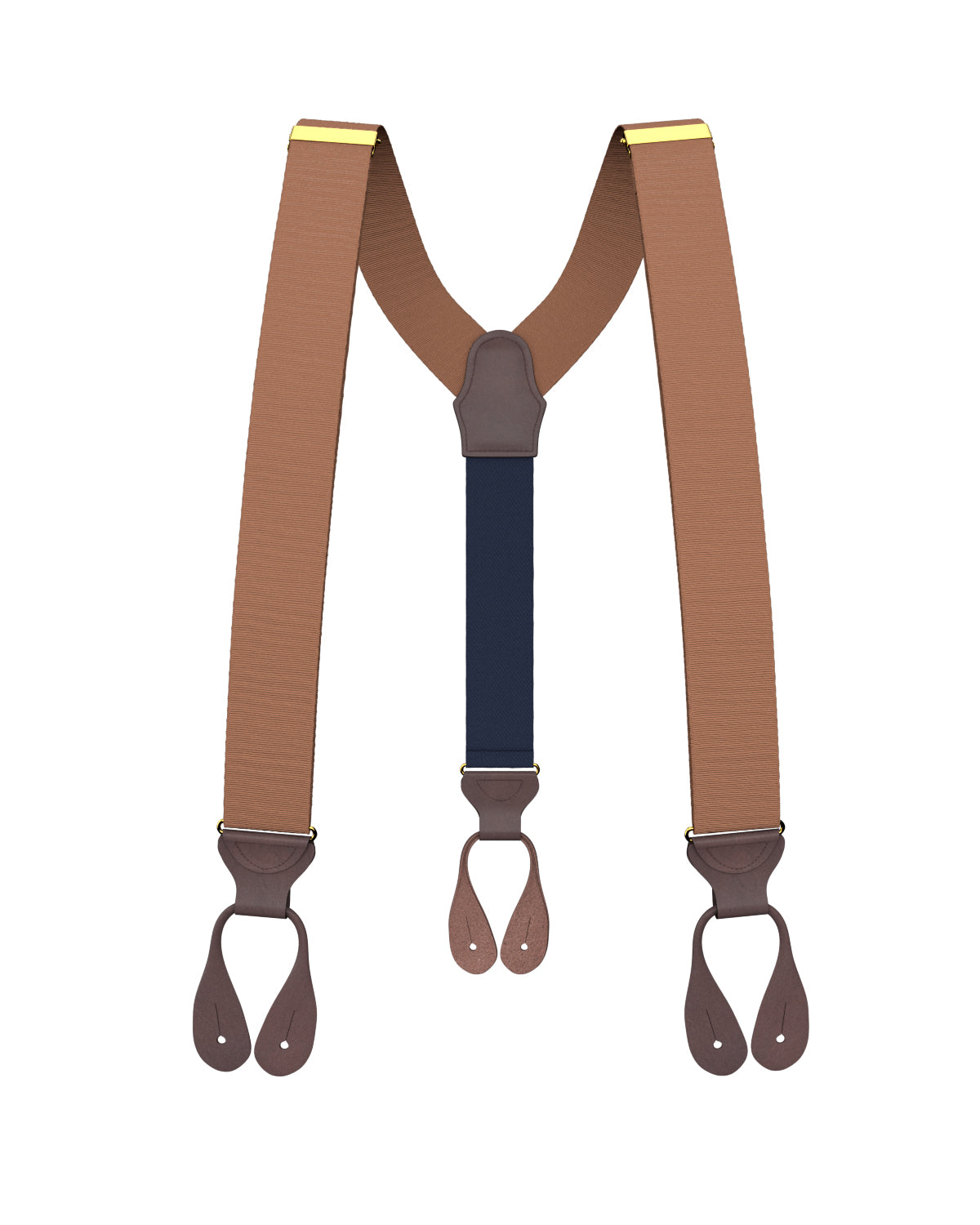 Coffee Grosgrain Suspenders - KK & Jay Supply Co.