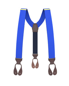Electric Blue Grosgrain Suspenders - KK & Jay Supply Co.