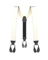 Ivory Grosgrain Suspenders - KK & Jay Supply Co.