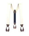 Ivory Grosgrain Suspenders - KK & Jay Supply Co.