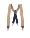 Khaki Grosgrain Clip-on Suspenders - KK & Jay Supply Co.