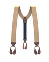 Khaki Grosgrain Suspenders - KK & Jay Supply Co.