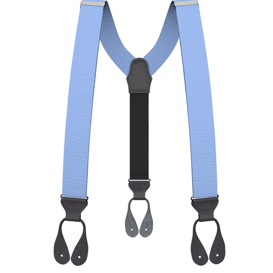 Light Blue Grosgrain Suspenders - KK & Jay Supply Co.