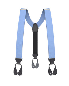 Light Blue Grosgrain Suspenders - KK & Jay Supply Co.
