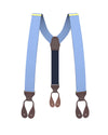 Light Blue Grosgrain Suspenders - KK & Jay Supply Co.