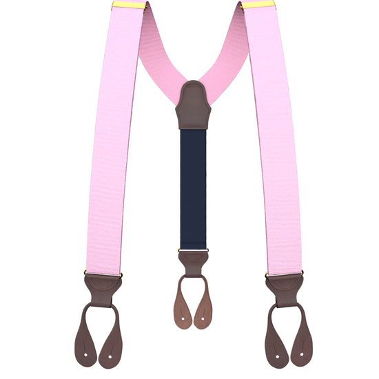 Light Pink Grosgrain Suspenders - KK & Jay Supply Co.