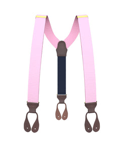 Light Pink Grosgrain Suspenders - KK & Jay Supply Co.