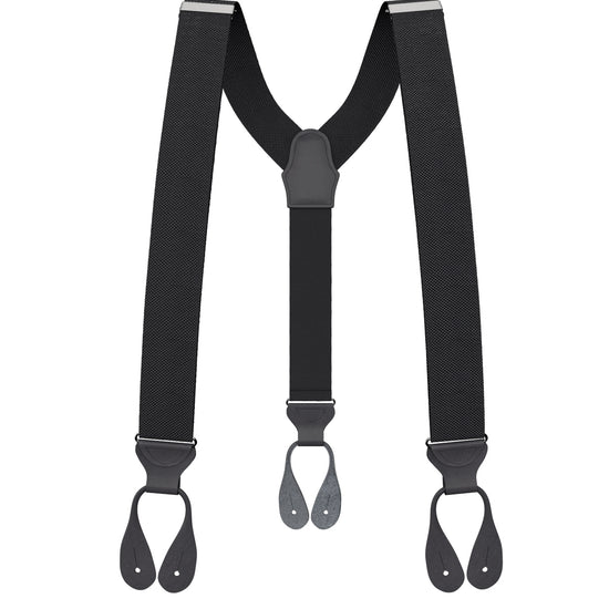 Black Pique Suspenders - KK & Jay Supply Co.