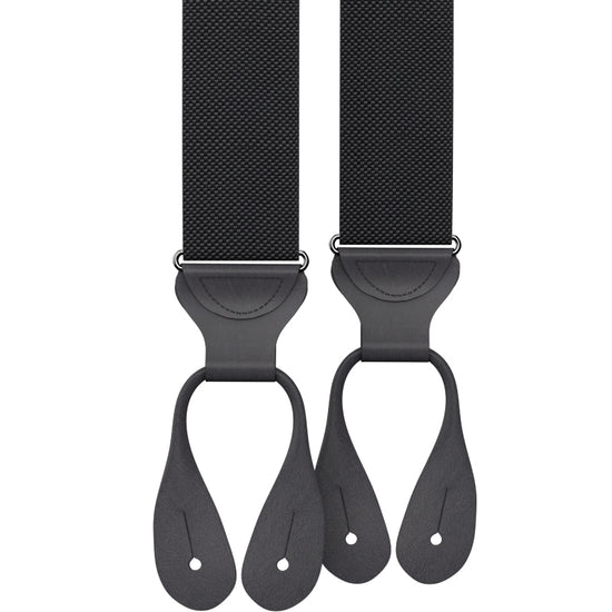 Black Pique Suspenders - KK & Jay Supply Co.