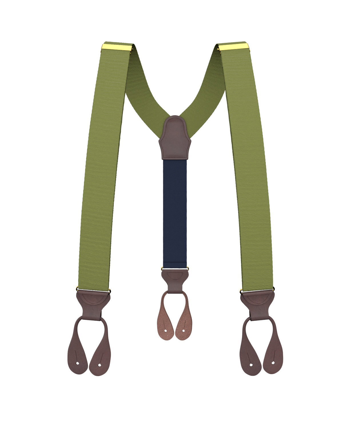 Olive Grosgrain Suspenders - KK & Jay Supply Co.