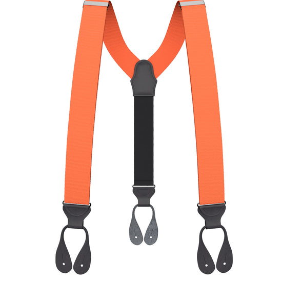 Orange Grosgrain Suspenders - KK & Jay Supply Co.