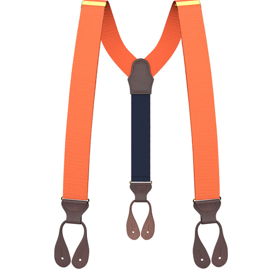 Orange Grosgrain Suspenders - KK & Jay Supply Co.