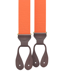 Orange Grosgrain Suspenders - KK & Jay Supply Co.