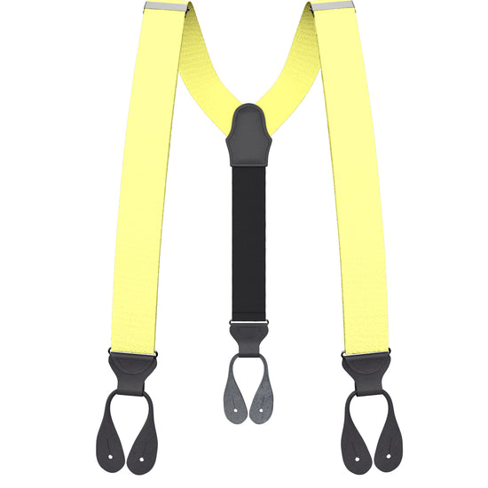 Pale Yellow Grosgrain Suspenders - KK & Jay Supply Co.