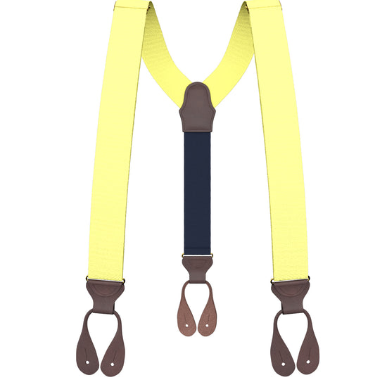 Pale Yellow Grosgrain Suspenders - KK & Jay Supply Co.
