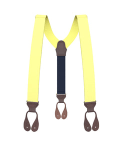 Pale Yellow Grosgrain Suspenders - KK & Jay Supply Co.