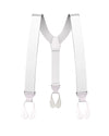 White Grosgrain Suspenders - KK & Jay Supply Co.