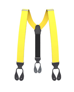 Bright Yellow Grosgrain Suspenders - KK & Jay Supply Co.