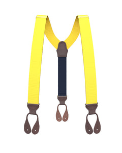 Bright Yellow Grosgrain Suspenders - KK & Jay Supply Co.