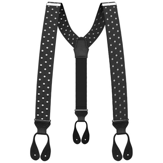 Tibbett Spot Black Suspenders - KK & Jay Supply Co.